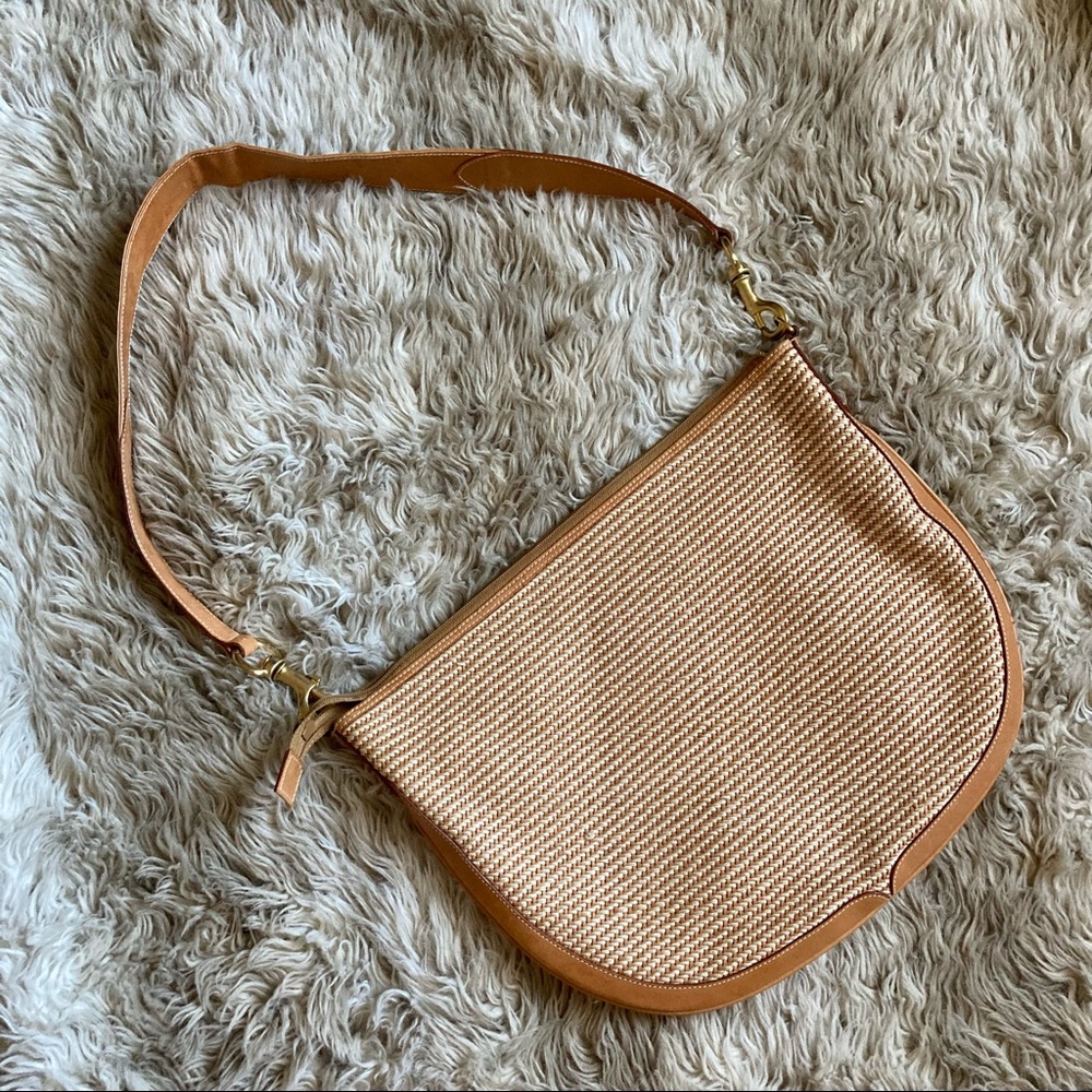 Vintage Gucci woven leather twine shoulder bag rare boho rustic